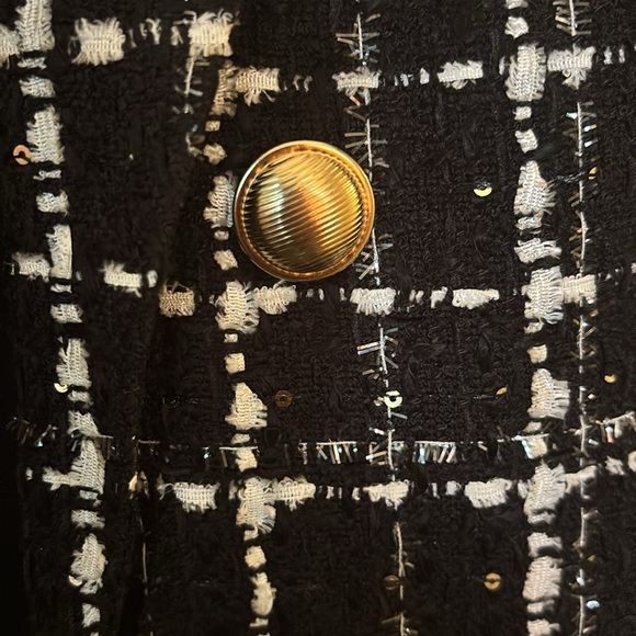 EXPRESS Black and White Tweed Blazer - Picture 3 of 6